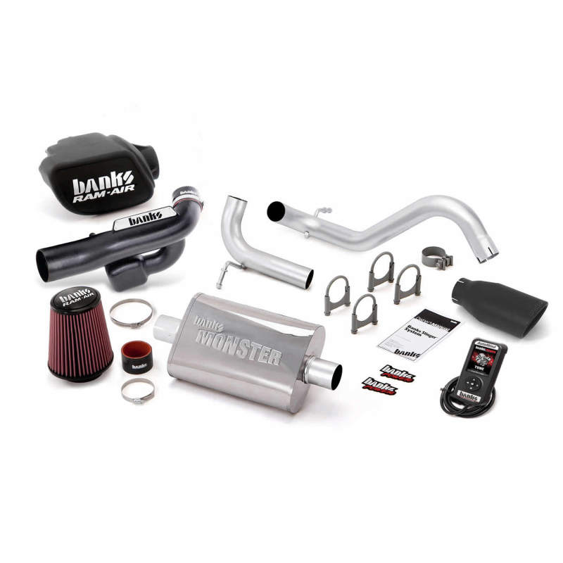Jeep Wrangler Performance Exhaust - Banks Power - Stinger with AutoMind - Black - `12-`14